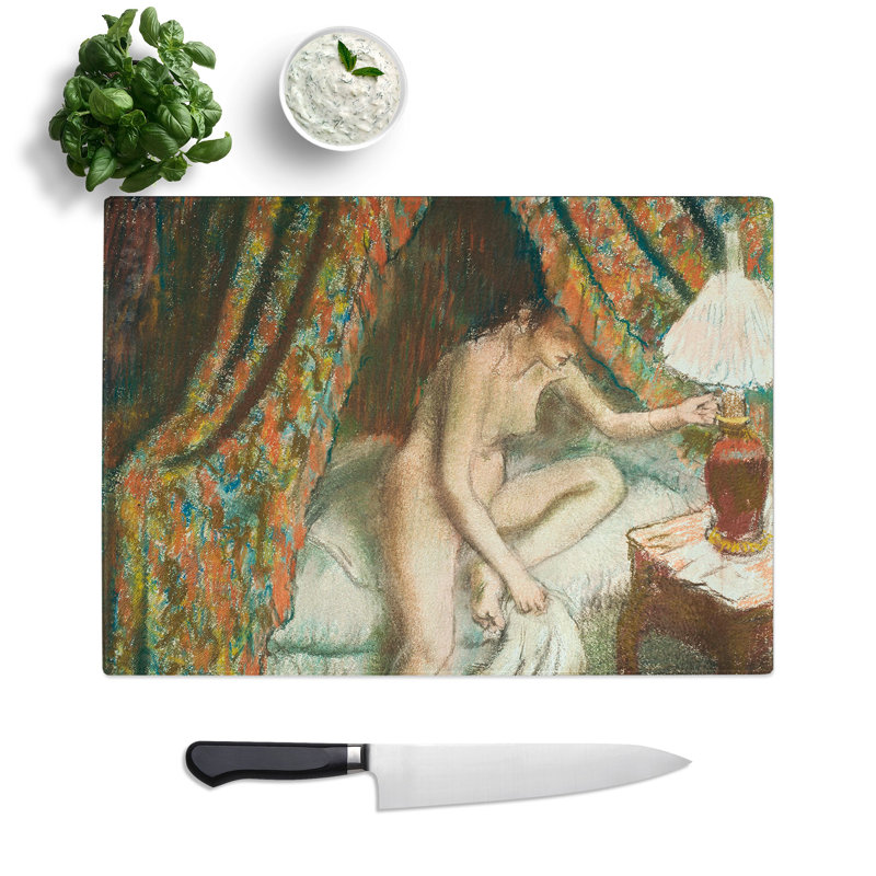 Naked Woman in Bed by Edgar Degas Chopping Board, 0.4cm H x 20cm W x 28.5cm L