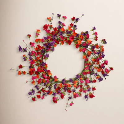 22" Wild Summer Blossom Wreath