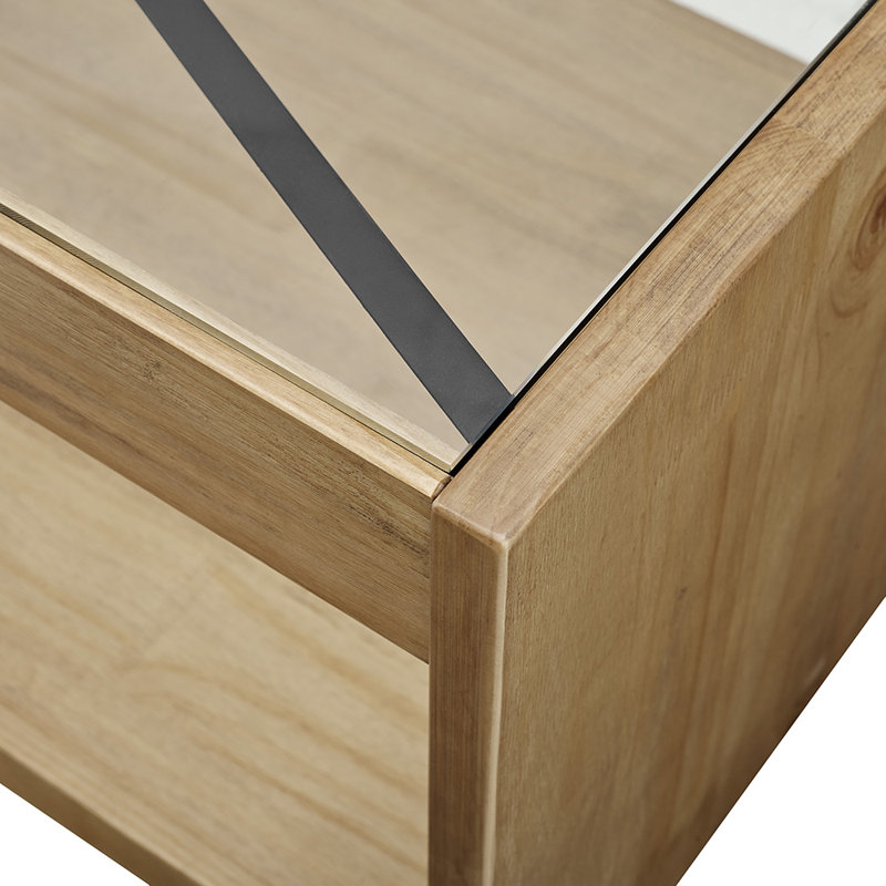 Laguna Frame Coffee Table with Storage, Brown