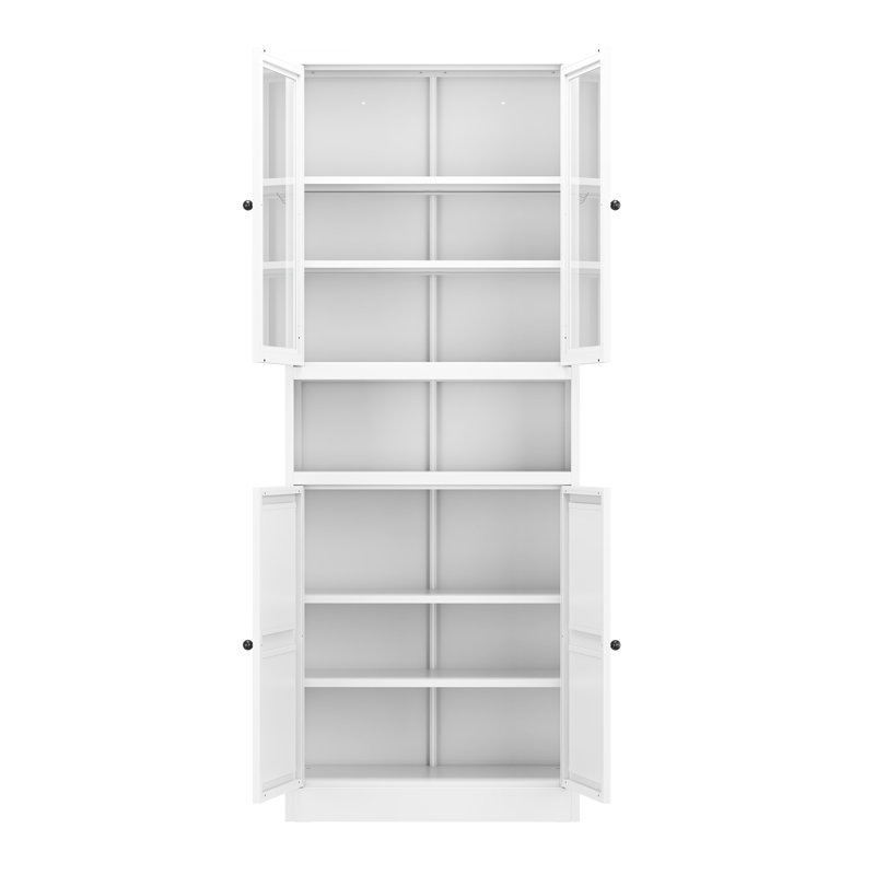 72 po, armoire en métal, cuisine, blanc, tablettes réglables, cadre en acier inoxydable, autoportant, magnétique, rayure - Caractéristiques