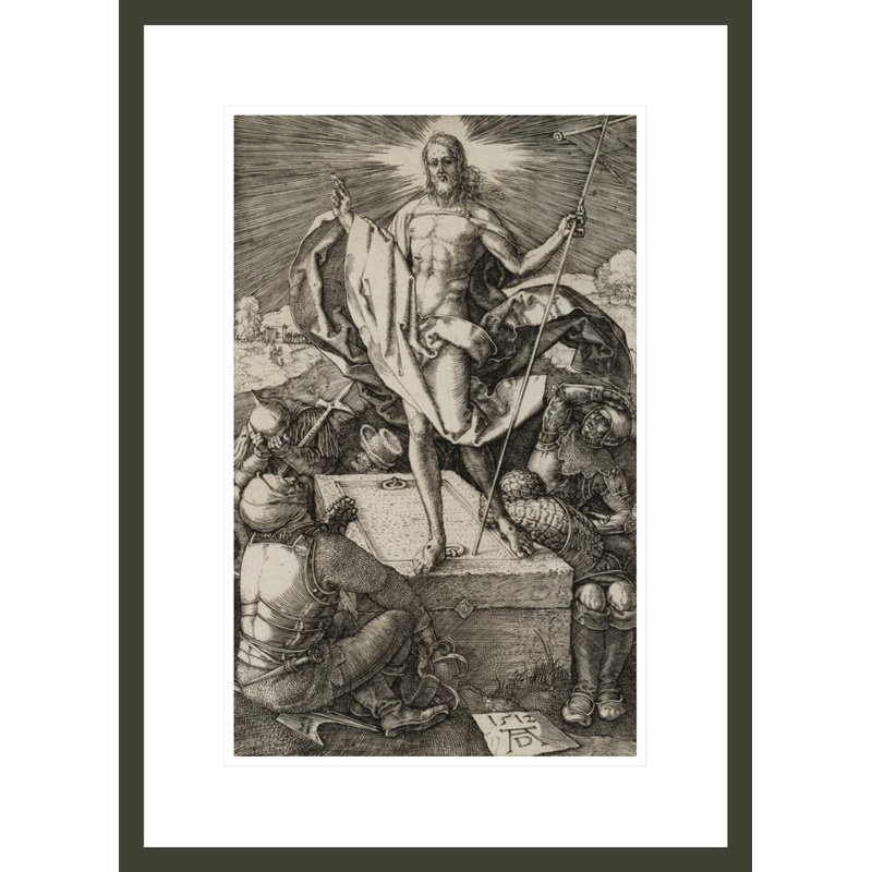 «The Resurgion» par Albrecht Dürer, impression giclée sur cadre, H 21,75 po x l 15,81 po