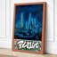 Electric City Nights Urban Art 1 Piece Wrapped Canvas Wall Art-755594096-755594097