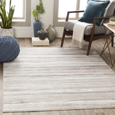 Behan Striped Medium Gray/Tan/Camel Rug