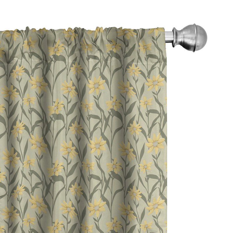 Semi-Sheer Rod Pocket Curtain Panels, 28" x 95"