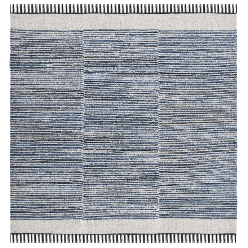 Tapis bleu / ivoire Colmar, Carré de 6 pi