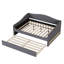 Lit de jour double rembourré avec molleton gris et lit gigogne personnalisable-1434752686-1434752684
