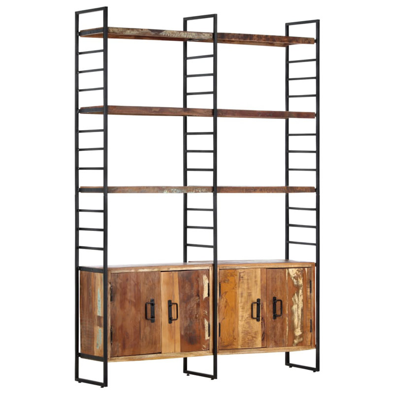 Adaire 180cm H x 124cm W Etagere Bookcase, Walnut