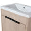 Base de meuble-lavabo simple 24 po Mantilla en brun clair avec lavabo Mantilla