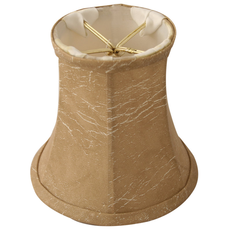 abat-jour de style candélabre en similicuir H 4,25 po (attache) brun