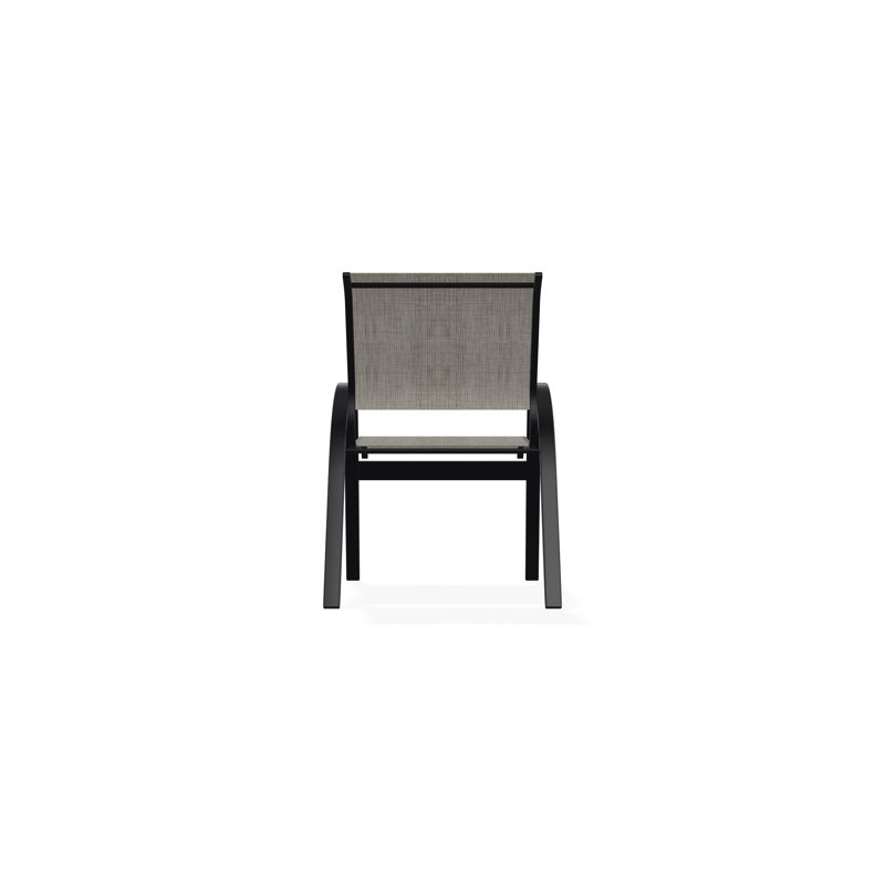 Aruba II Outdoor Dining Chair, Smoke, Black