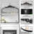 Lunara Arched Accent Mirror, Antiqued Wall Mirror with Distressed Metal Framed-2122798250-2122798251