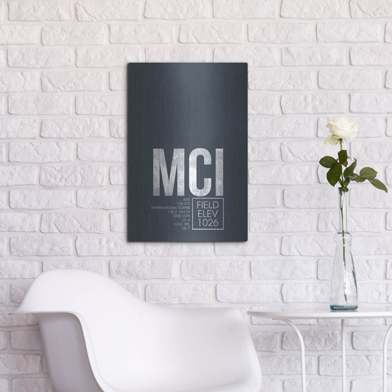 «MCI ATC» par O8, art mural en métal, H 24 po x l 16 po