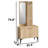 Hall Tree 35.4'' Wide With Mirror, Cabinet And 6 Hooks