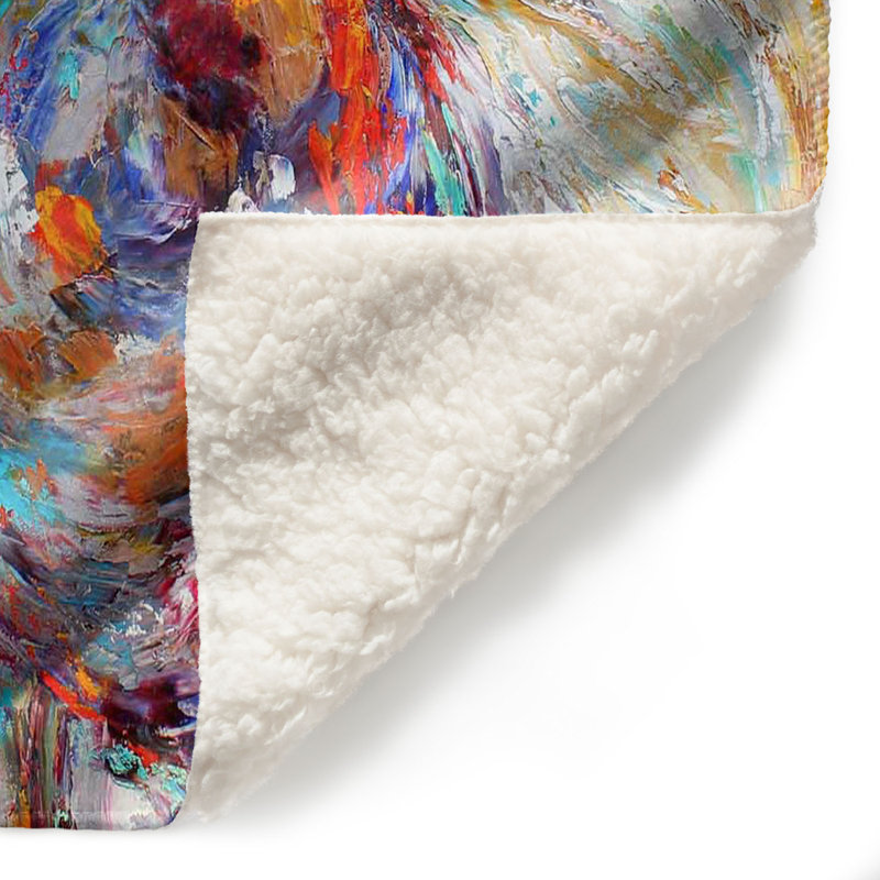 Couverture en sherpa doux cheval sauvage, l 51 po x L 60 po