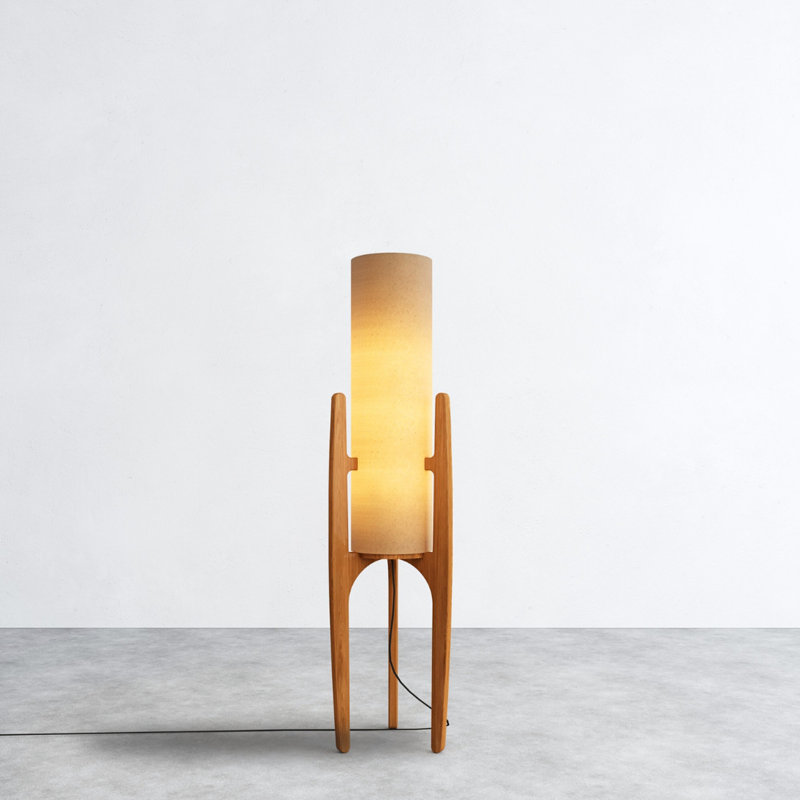 Zen Floor Lamp, Natural Wood