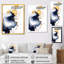 «Blissful création Minimal Blue Ink Cloud», peinture abstraite sur toile, art mural-907236097-907236096
