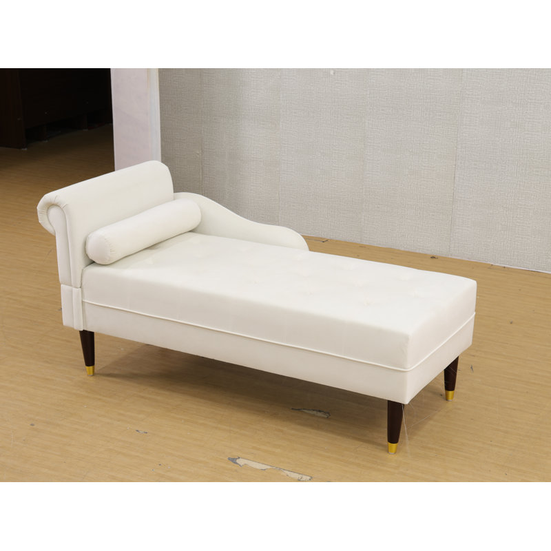 White Fluffy Fabric Living Room Lounger