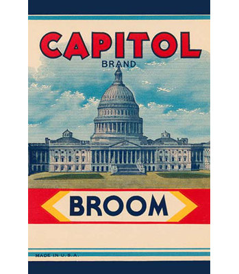 Capitol Brand Broom Label Vintage Advertisement