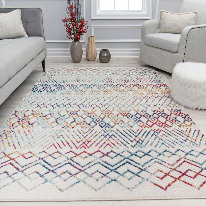 Tapis Ildiko Knox Tribal Prismatic Delight, Rectangle 8 pi 3 po x 10 pi