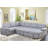 Upholstered Sectional Sleeper Sofa & Chaise-1997424628