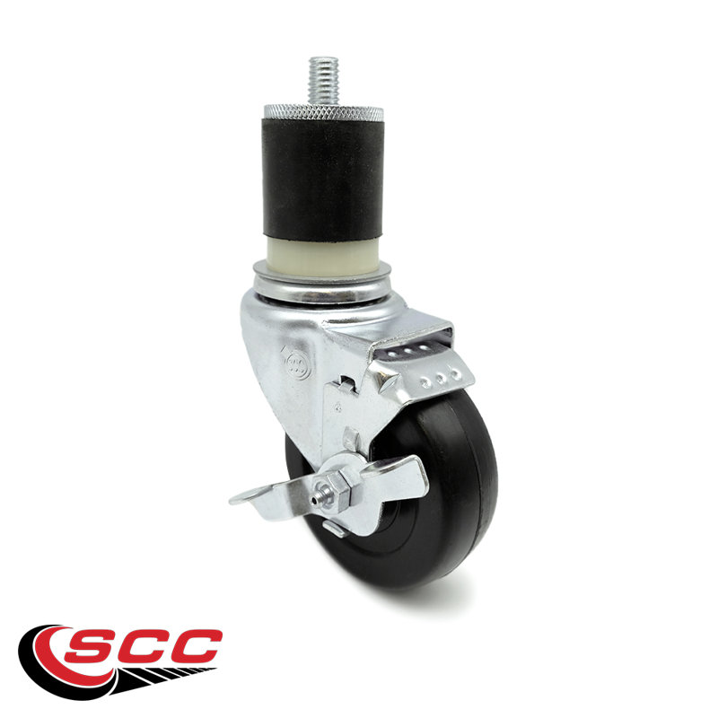 Rubber Expanding Caster with Brake