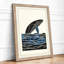 Whale Rising Coastal - Framed Print-1593300791-1593300794