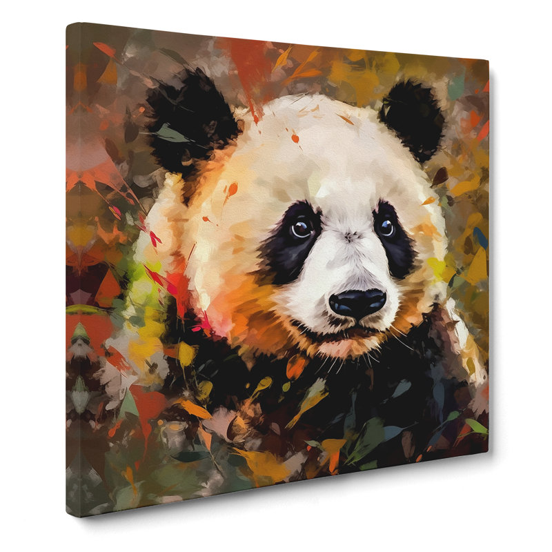 Panda Post-Impressionism - No Frame Print, 50cm H x 50cm W x 3cm D