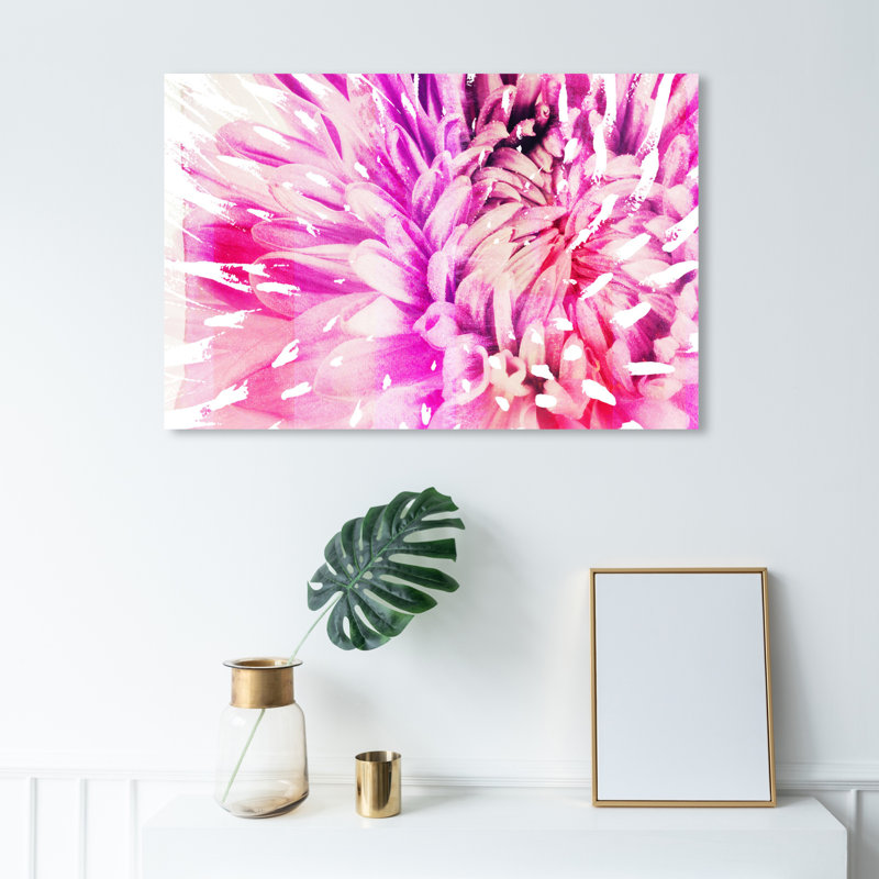" Floral And Botanical Bloom Boom ", 10" H x 15" W x 1.5" D, Wrapped Canvas