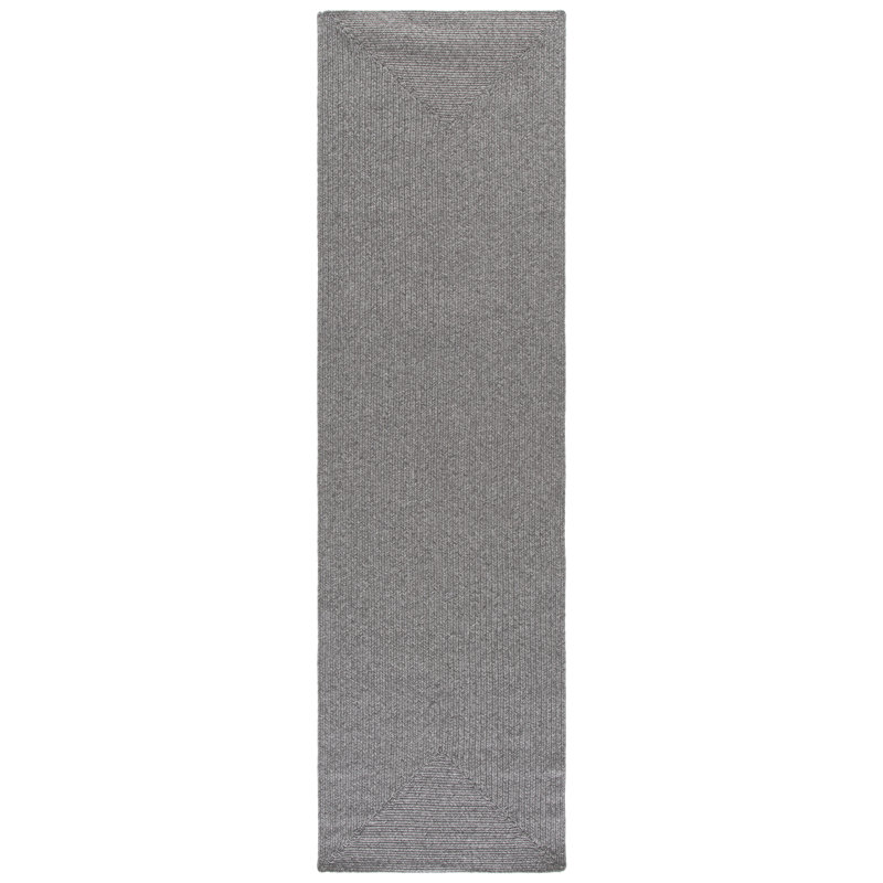 Braided Hand Woven Machine Washable Solid Color Indoor Rug, 2'-3" x 8'-0" Runner