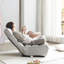 Balcony Chair - 4-Segment Adjustable Gray Metal Reclining For Living Room, Space Efficient Back