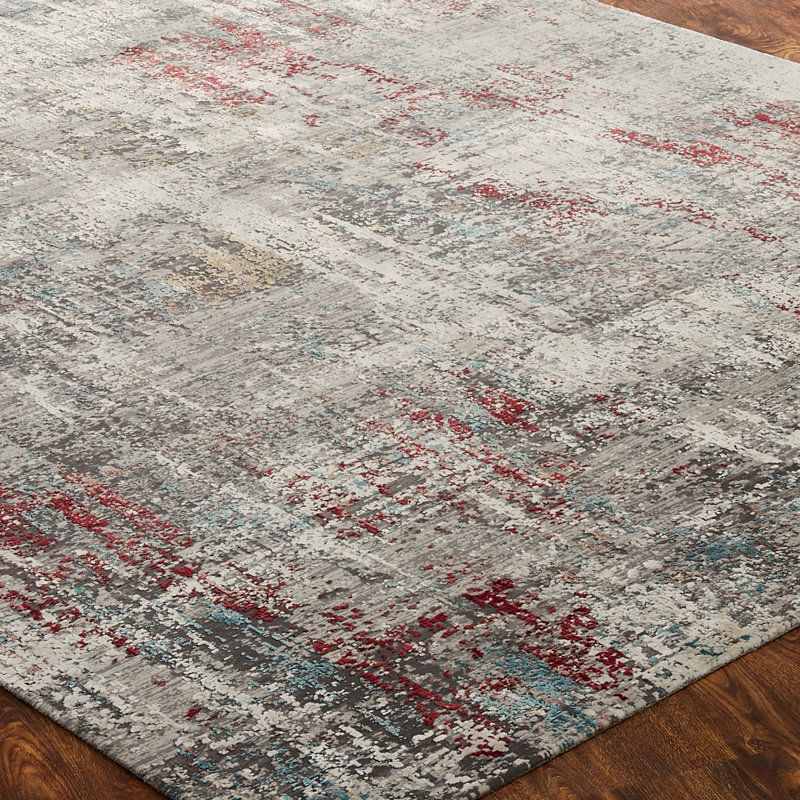 Area Rug in Gray, Rectangle 7'9" x 9'9"
