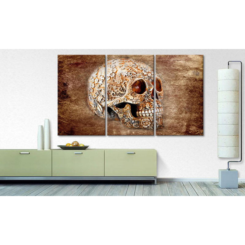 Laughing Death - Wrapped Canvas Print, 100 cm H x 180 cm W, 3-piece canvas set