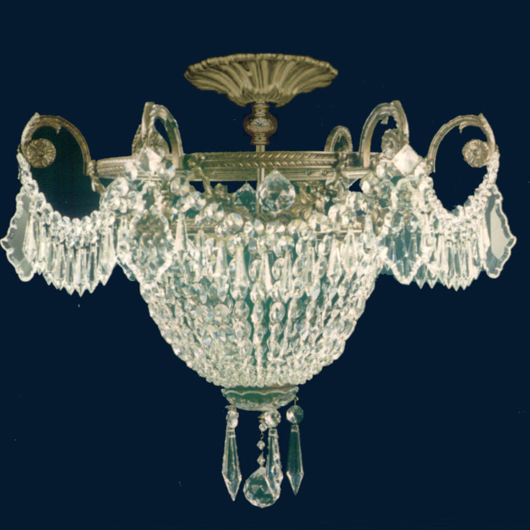 Cowie Semi Flush Mount, Antique Silver