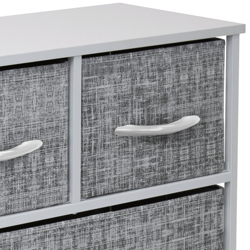 Storage Cube Dresser - Gray White, White/Grey