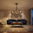 Industrial 3-Light Adjustable Cage Chandelier
