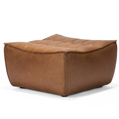 N701 Square Leather Ottoman