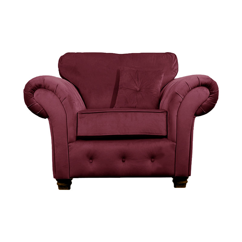 Lila Velvet Chesterfield Chair, Plum