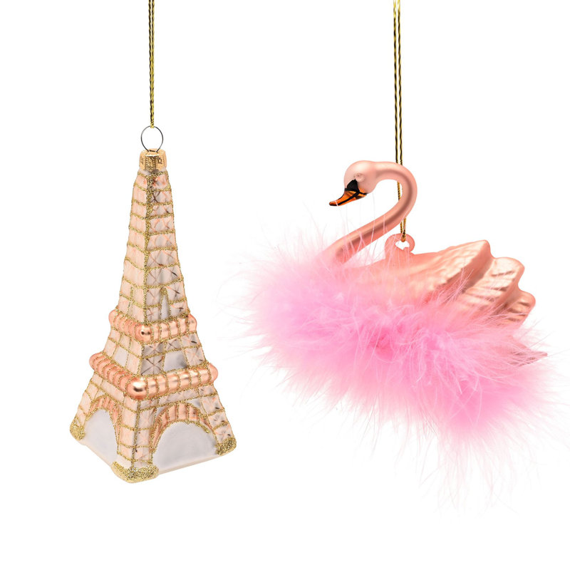 14cm Glass Hanging Figurine Ornament