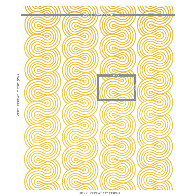 Giraldi Embroidery Fabric, Yellow