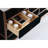 36" Vanity With Golden Brush Stainless Steel Frame And Tricorn Black Finish With 2' Thick Top-1287586720