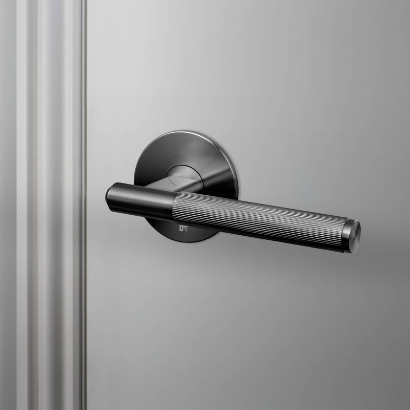 Poignée de porte fixe / simple face / linéaire, Métal industriel