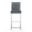 Element Modern Vegan Leather Upholstered Stainless Steel Bar Stool in Graphite-99078612-90542472