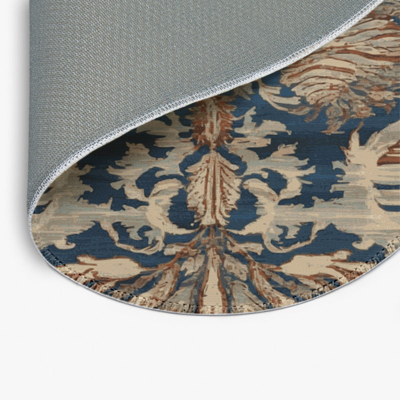 Tapis d'intérieur et d'extérieur noir Persian, Rond 5 pi