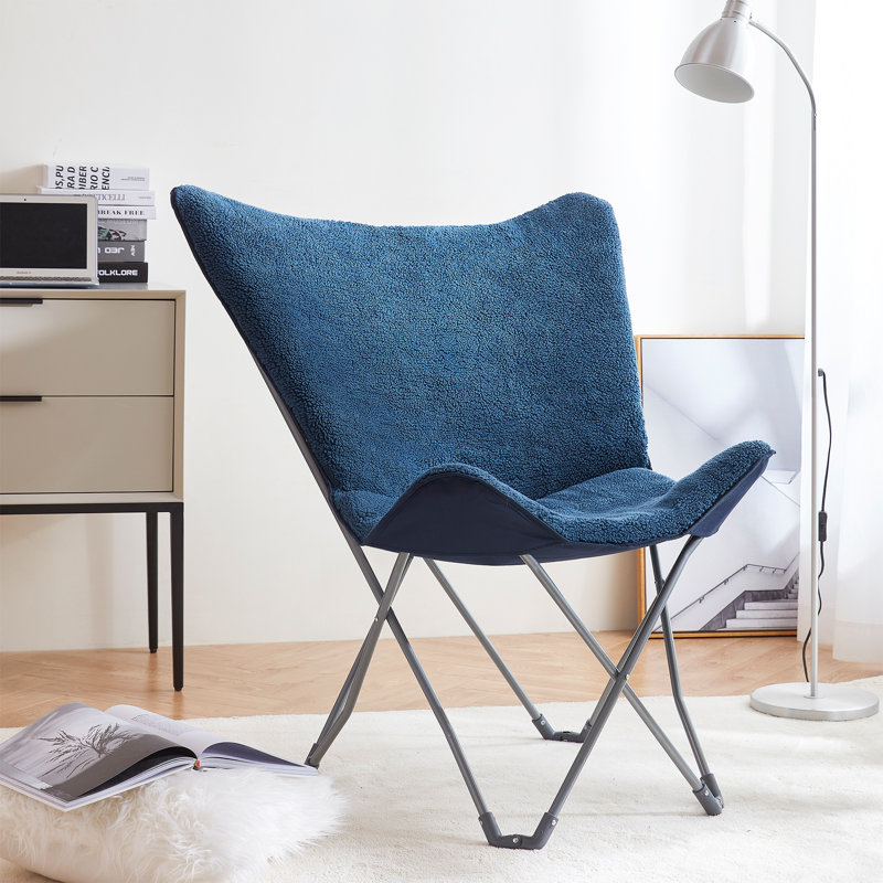 Fauteuil papillon surdimensionné - Comfy Cozy Nightfall - bleu marine, Microsuède / microfibre bleu marine