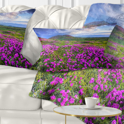 Housse de coussin rectangulaire en lin Rhododendron