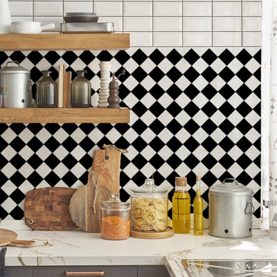 Autocollants muraux adhésifs à carreaux amovibles et imperméables pour salle de bain et cuisine