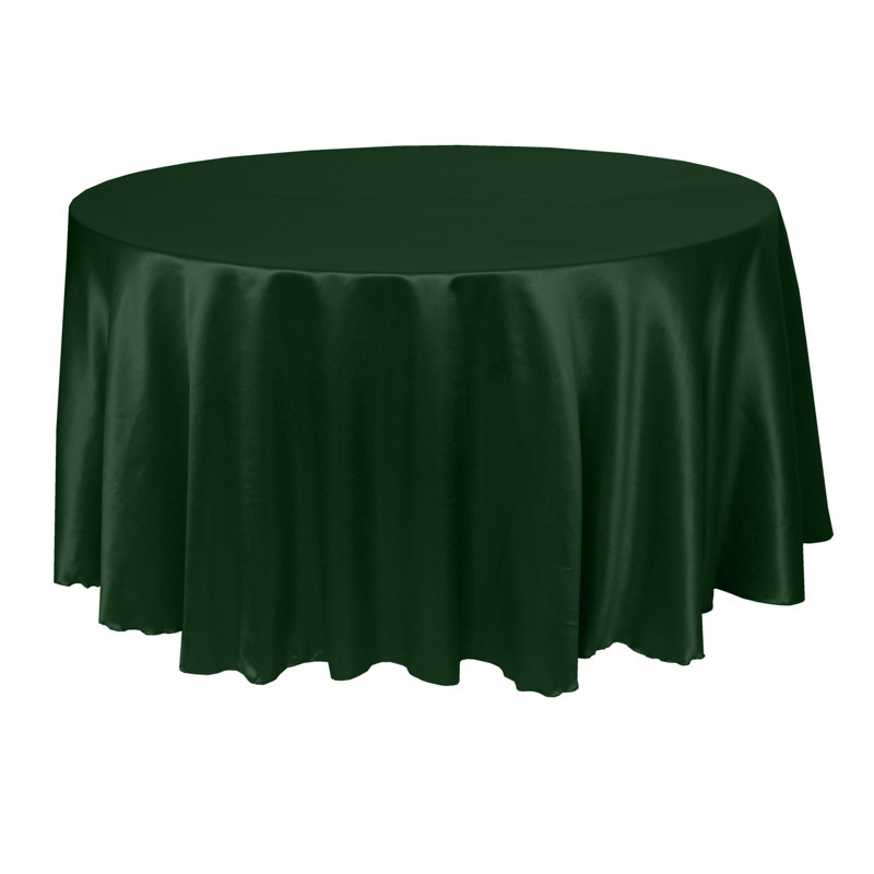 Ultimate Textile Herringbone - Fandango Tablecloth, 114" Round, 2, Hunter Green