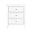 Table de chevet 3 tiroirs - Blanc-818855730