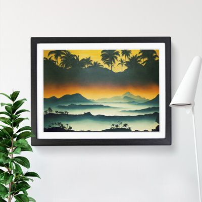 Tropical Mountain Landscape - Framed Print
