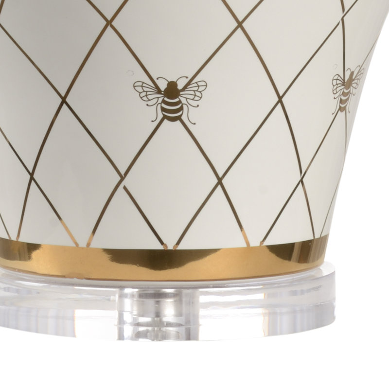 Ginger Jar Ceramic Table Lamp, White